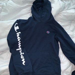 Navy Champion Hoodie Size L